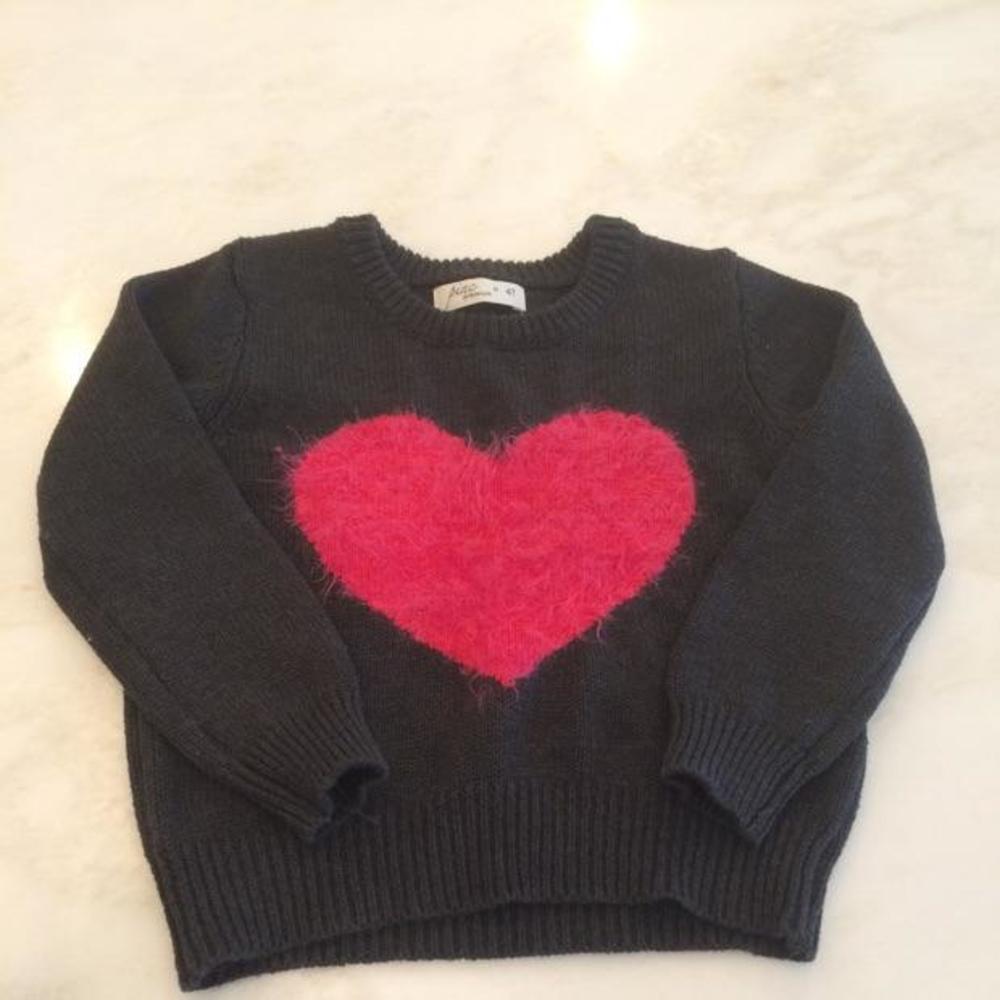 Pinc Premium Girls’ Charcoal Grey Sweater-Size 4T
